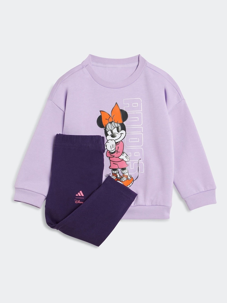 adidas Purple Disney Minnie Mouse Sweatshirt and Joggers Set Infant Kids - Image 1 of 7