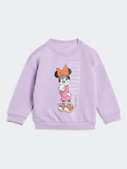 adidas Purple Disney Minnie Mouse Sweatshirt and Joggers Set Infant Kids - Image 2 of 7