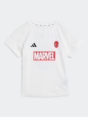 adidas White Marvel Spider-Man Infant Kids T-Shirt and Shorts Set - Image 2 of 7