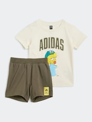 adidas Brown The Simpsons Top and Shorts Set Infant Kids - Image 1 of 7