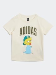 adidas Brown The Simpsons Top and Shorts Set Infant Kids - Image 2 of 7