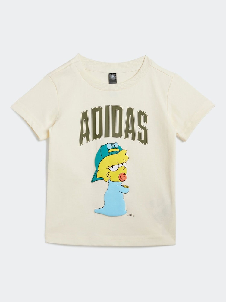 adidas Brown The Simpsons Top and Shorts Set Infant Kids - Image 2 of 7