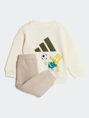 adidas Brown The Simpsons Sweatshirt and Jogger Set Infant Kids - Image 1 of 6