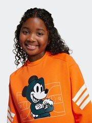 adidas Orange Disney Mickey Mouse Sweatshirt Little Kids - Image 1 of 4