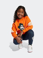 adidas Orange Disney Mickey Mouse Sweatshirt Little Kids - Image 4 of 4