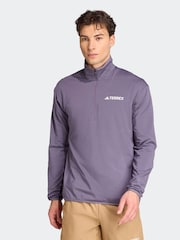 adidas Purple Terrex Multi CLIMAWARM Half-Zip Tech Fleece Jacket - Image 1 of 6