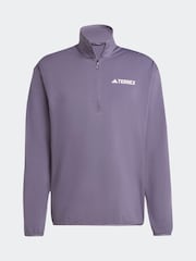 adidas Purple Terrex Multi CLIMAWARM Half-Zip Tech Fleece Jacket - Image 6 of 6