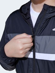 adidas Black Tiberio Kids Windbreaker - Image 4 of 6