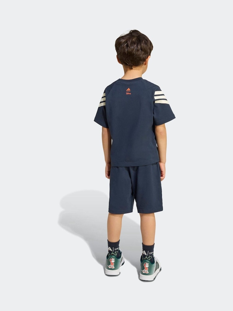 adidas Blue Disney Mickey Mouse T-Shirt and Shorts Set Little Kids - Image 2 of 7