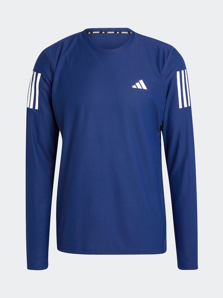 adidas Blue Own the Run Long Sleeve Long-Sleeve Top - Image 7 of 7