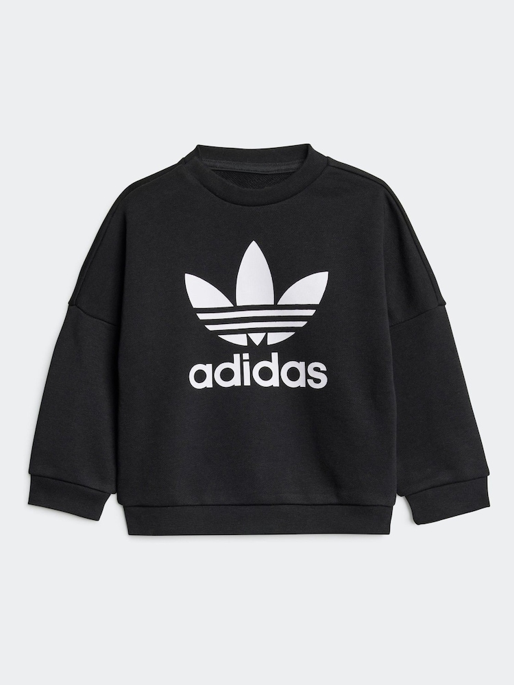 adidas Originals Black Loose Sweatshirt and Flared Leggings Set - Image 2 of 7