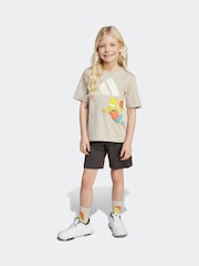 adidas Brown The Simpsons T-Shirt and Shorts Set Little Kids - Image 1 of 8