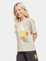 adidas Brown The Simpsons T-Shirt and Shorts Set Little Kids - Image 4 of 8