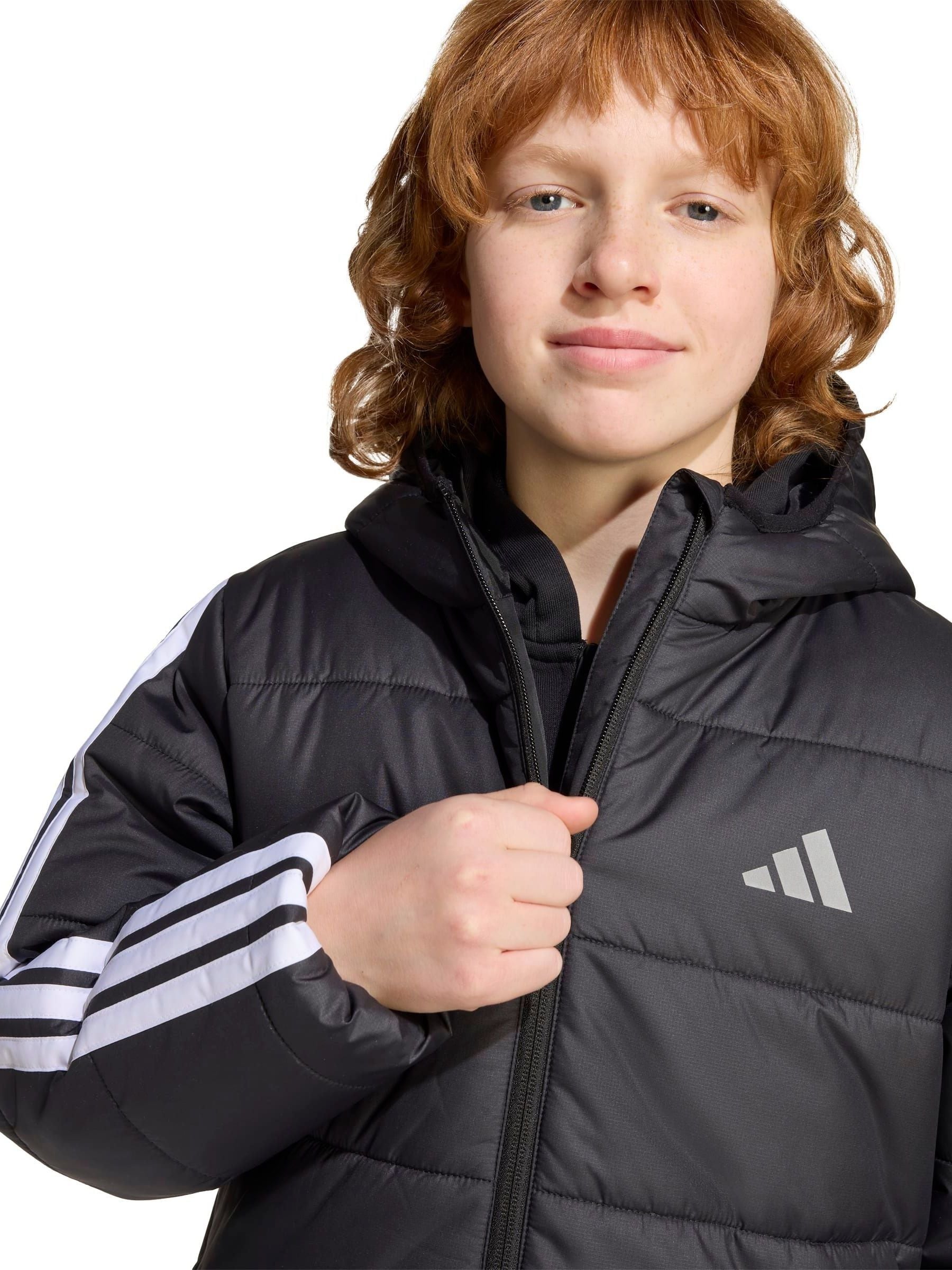 Buy adidas Black Essentials 3-Stripes Padded Kids Jacket from Next USA