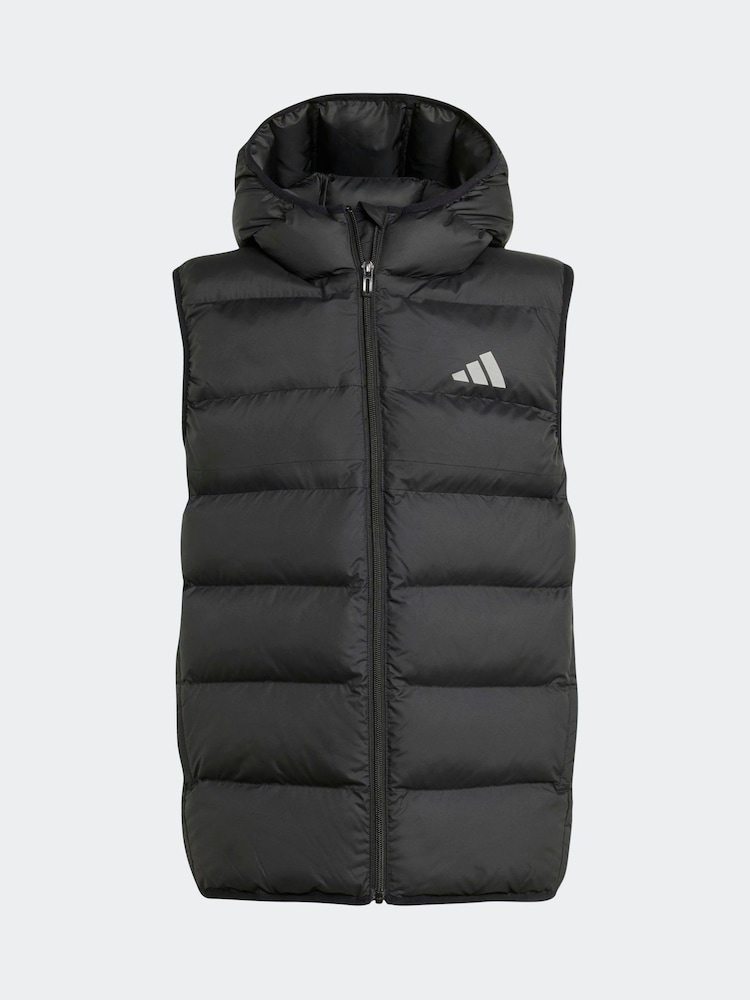 adidas Black Synthetic Down Kids Gilet - Image 6 of 6 adidas Black Synthetic Down Kids Gilet - Image 6 of 6