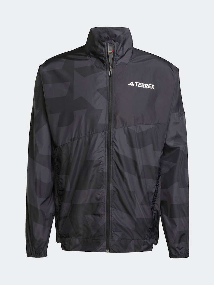 adidas Black Terrex Multi Printed Wind Jacket - Image 5 of 5
