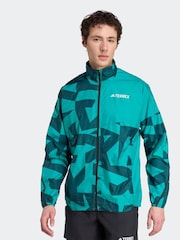 adidas Green Terrex Multi Printed Wind Jacket - Image 1 of 6