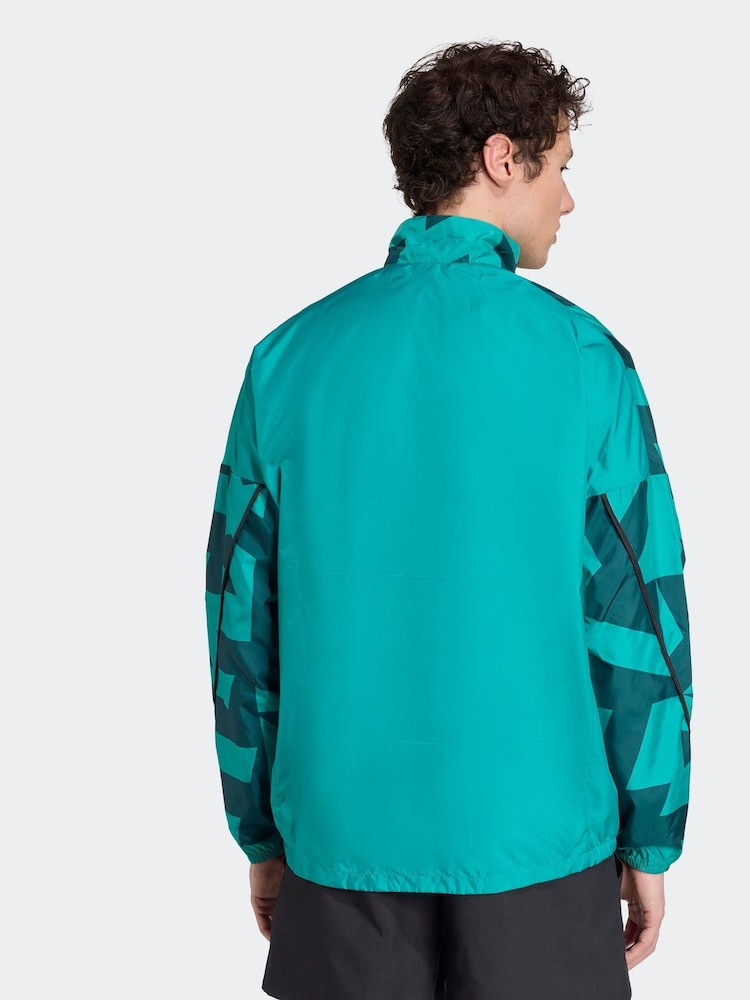 adidas Green Terrex Multi Printed Wind Jacket - Image 2 of 6