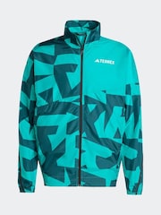 adidas Green Terrex Multi Printed Wind Jacket - Image 6 of 6