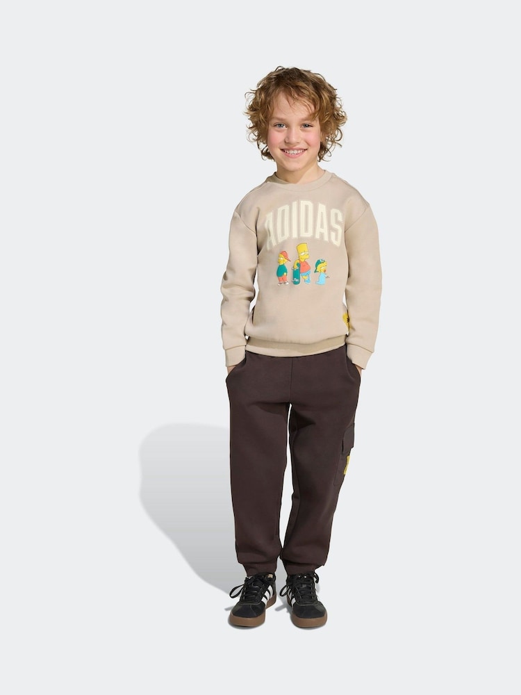 adidas Brown The Simpsons Sweatshirt and Jogger Little Kids - Image 1 of 9