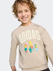 adidas Brown The Simpsons Sweatshirt and Jogger Little Kids - Image 5 of 9