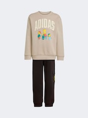 adidas Brown The Simpsons Sweatshirt and Jogger Little Kids - Image 6 of 9