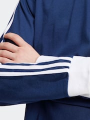 adidas Originals Blue Adicolor Classics 3-Stripes Long Sleeve Long-Sleeve Top - Image 6 of 7