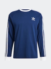 adidas Originals Blue Adicolor Classics 3-Stripes Long Sleeve Long-Sleeve Top - Image 7 of 7