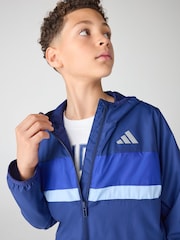 adidas Blue Tiberio Kids Windbreaker - Image 3 of 7
