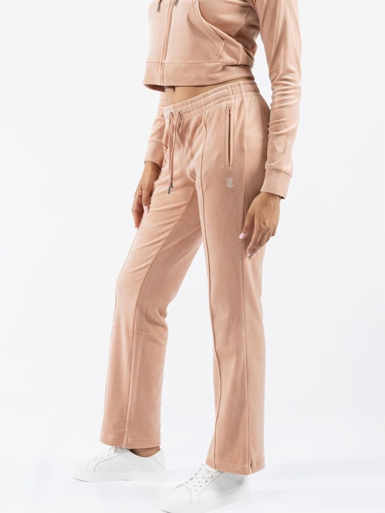 Juicy Couture Cream Velour Track Jogger - Image 2 of 6 Juicy Couture Cream Velour Track Jogger - Image 2 of 6