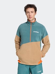 adidas Green Terrex Multi Climawarm Anorak Fleece - Image 1 of 6