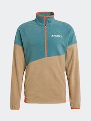 adidas Green Terrex Multi Climawarm Anorak Fleece - Image 6 of 6