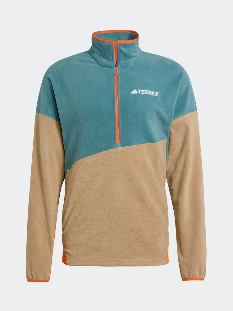 adidas Green Terrex Multi Climawarm Anorak Fleece - Image 6 of 6
