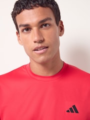 adidas Red Train Essentials Training T-Shirt - Image 4 of 5