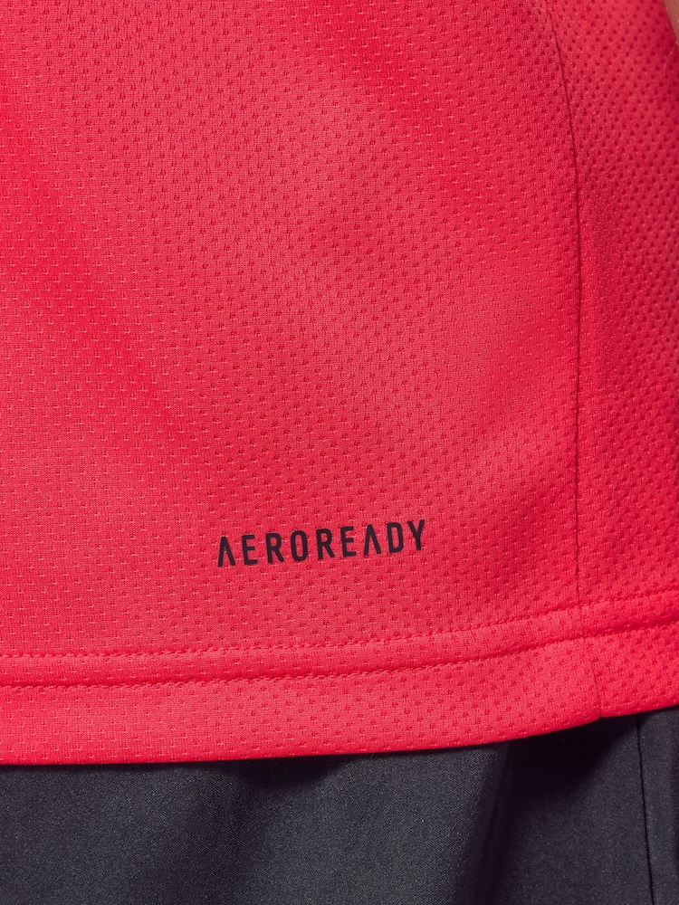 adidas Red Train Essentials Training T-Shirt - Image 5 of 5