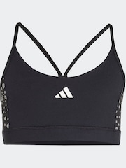 adidas Black Train Essentials Glam Print Kids Bra - Image 6 of 7