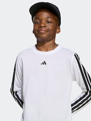 adidas White Train Essentials Longsleeve Kids T-shirt - Image 1 of 4