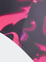 adidas Purple Tie Dye V-Back Kids Swimsuit - Image 5 of 5