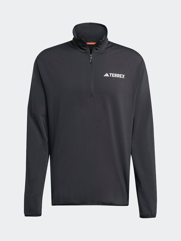 adidas Black Terrex Multi CLIMAWARM Half-Zip Tech Fleece Jacket - Image 6 of 6
