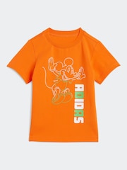 adidas Orange Disney Mickey Mouse Top & Shorts set Infant Kids - Image 2 of 7