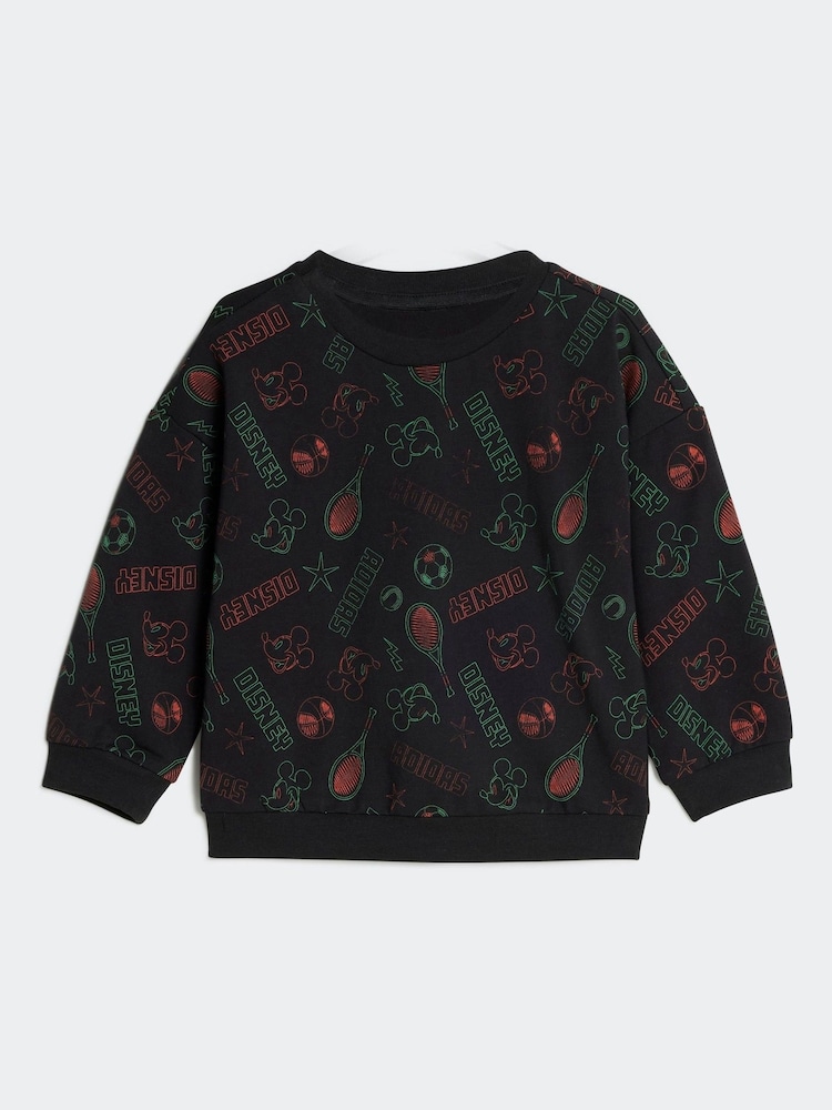 adidas Black Disney Mickey Mouse Sweatshirt and Jogger Infant Kids - Image 2 of 7