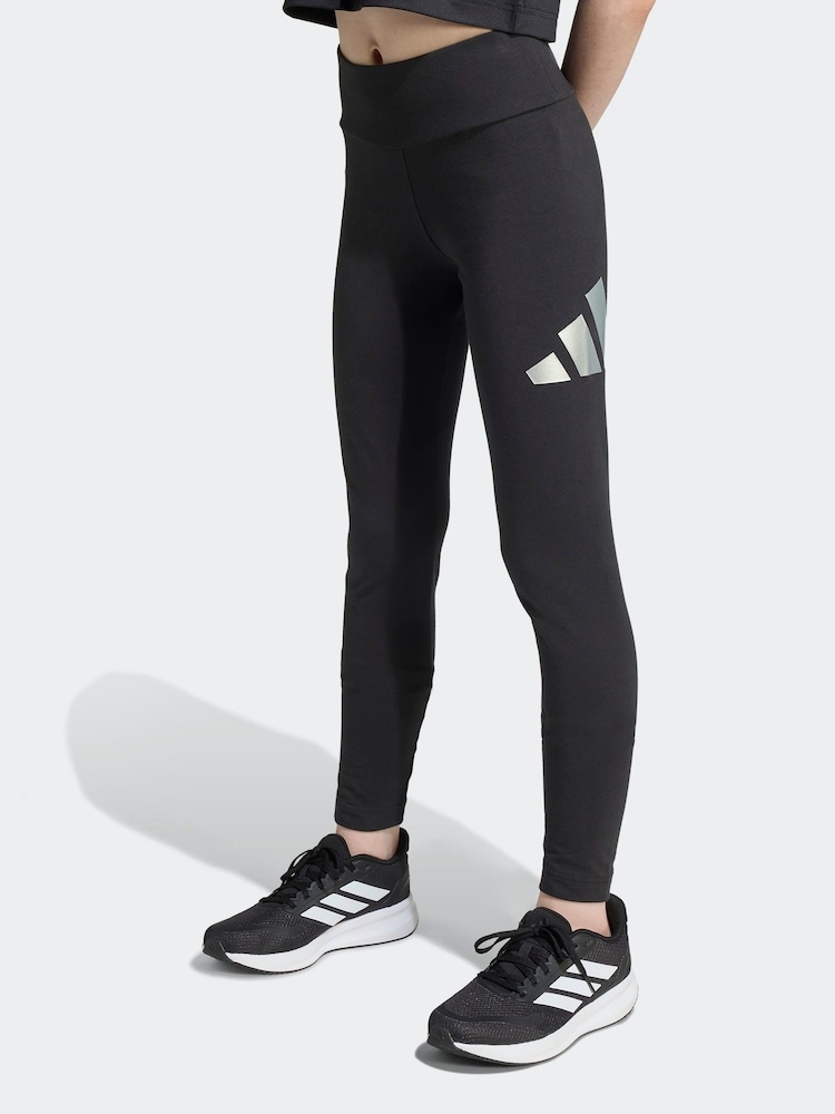 adidas Black Everyday Glam Cotton Leggings Kids - Image 1 of 6