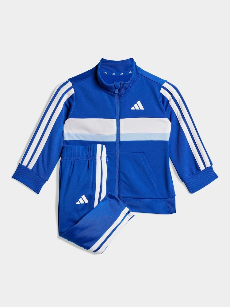 adidas Blue Seasonal Essentials Tiberio 3-Stripes Tricot Tracksuit Infant Kids - Image 1 of 7