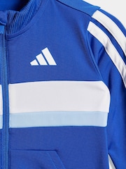 adidas Blue Seasonal Essentials Tiberio 3-Stripes Tricot Tracksuit Infant Kids - Image 6 of 7