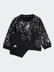 adidas Black Glam Infant Kids Sweatshirt and Leggings Set - Image 1 of 7