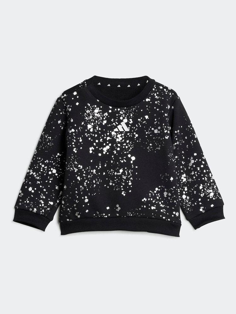 adidas Black Glam Infant Kids Sweatshirt and Leggings Set - Image 2 of 7