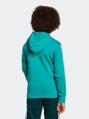 adidas Green Seasonal Essentials Tiberio 3-Stripes Fleece Hoodie Kids - Image 2 of 6