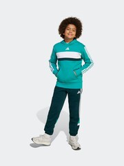 adidas Green Seasonal Essentials Tiberio 3-Stripes Fleece Hoodie Kids - Image 3 of 6