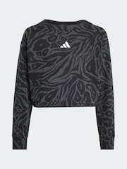 adidas Black Future Icons Cropped Sweatshirt Kids - Image 1 of 1