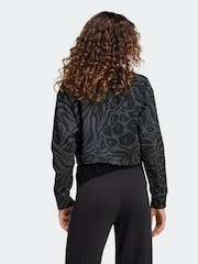 adidas Black Future Icons Cropped Kids Sweatshirt - Image 2 of 6